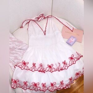 LoveShackFancy Cherry Embroidered Dress
